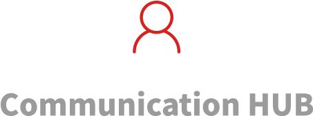 人と人をつなぐコミュニケーションハブのアイコン